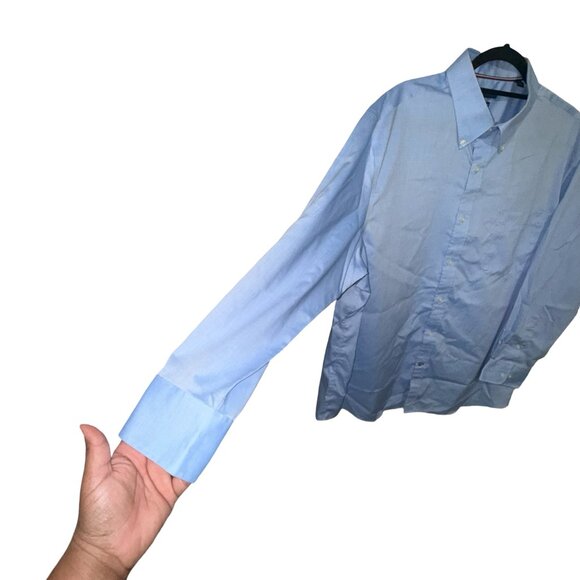 Tommy Hilfiger Men's Regular Fit Wrinkle Free Long Sleeve Top  Sz 18 32/33 2XL - Picture 2 of 7